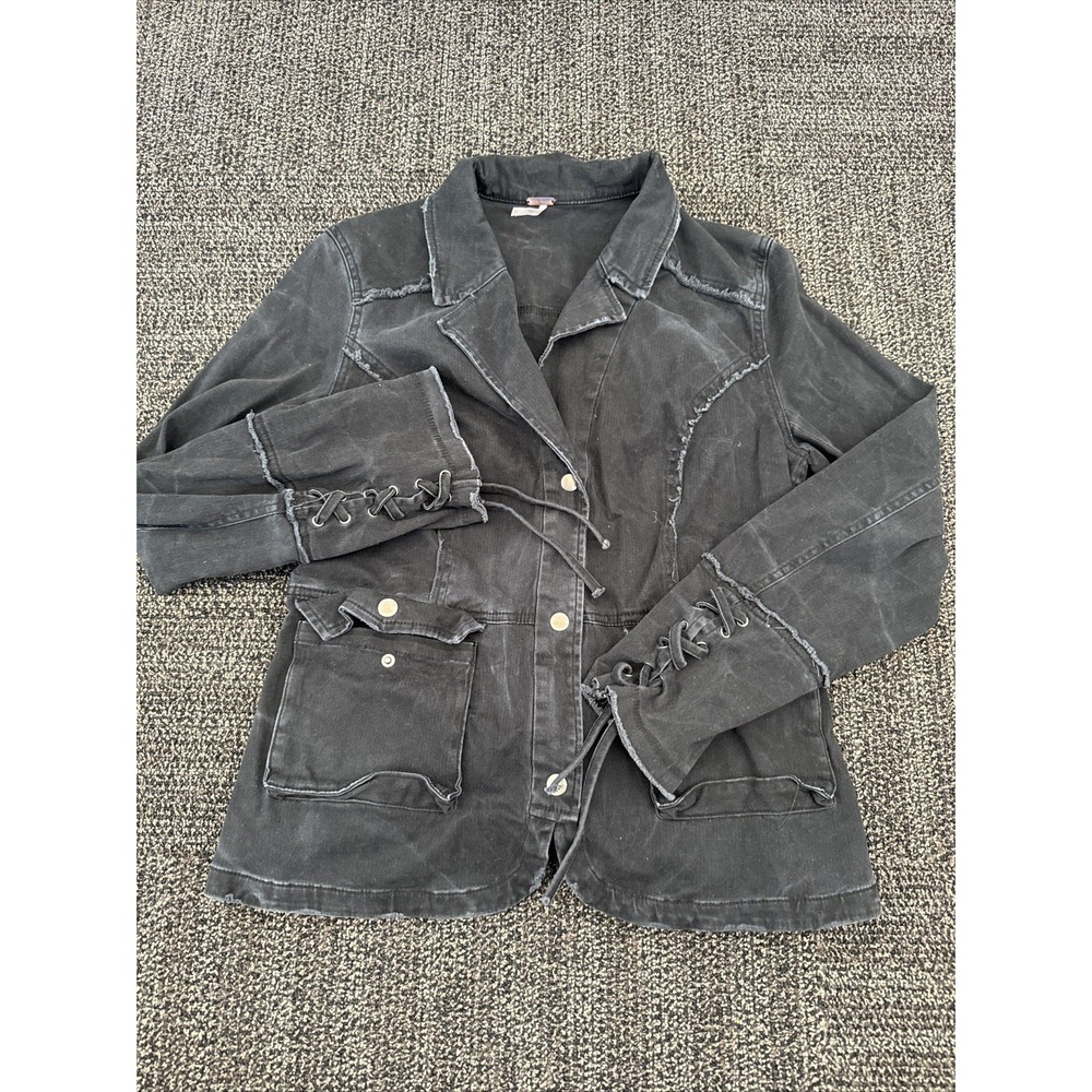 Free People Black Denim Jacket